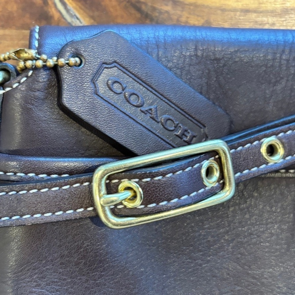 Vintage Coach Sonoma 9599 Flap Crossbody Bag Brown‎ Glove Tanned Leather